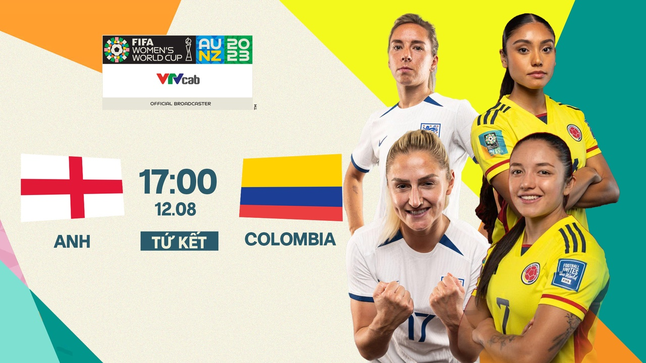 Link xem trực tiếp Anh và Colombia (tứ kết World Cup nữ 2023)

